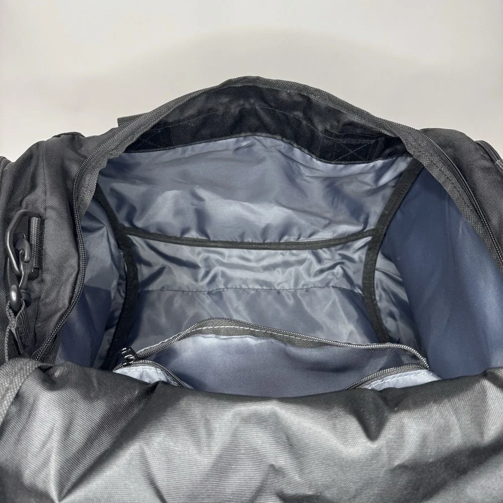 adidas Duffel Bag Gym Bag Black And Gold With Inside Zipper Pouch
